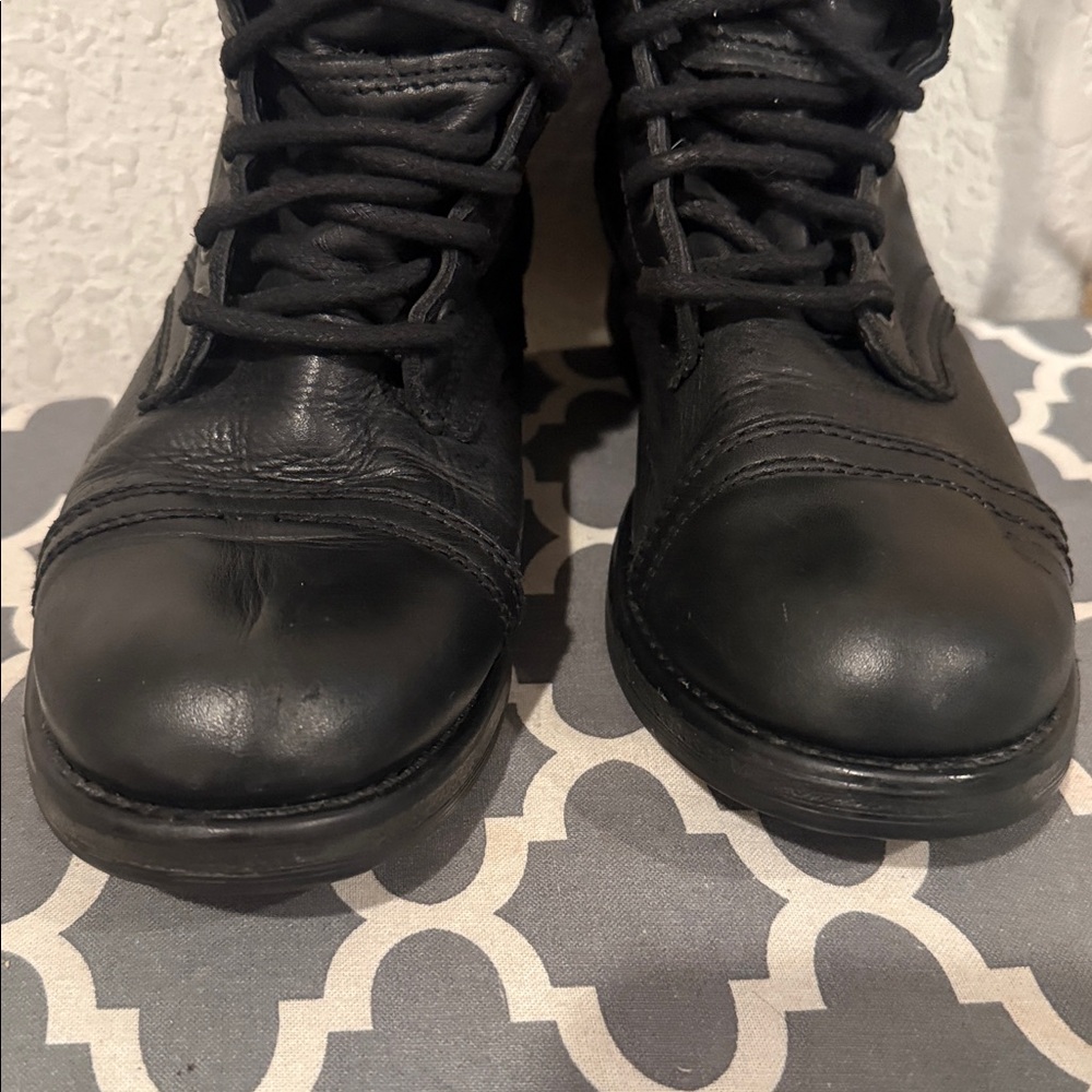 Steve Madden Black Combat Boots - Picture 8 of 8